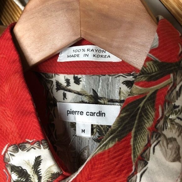 Pierre Cardin Tropical Hawaiian Button Down Shirt - Picture 4 of 4